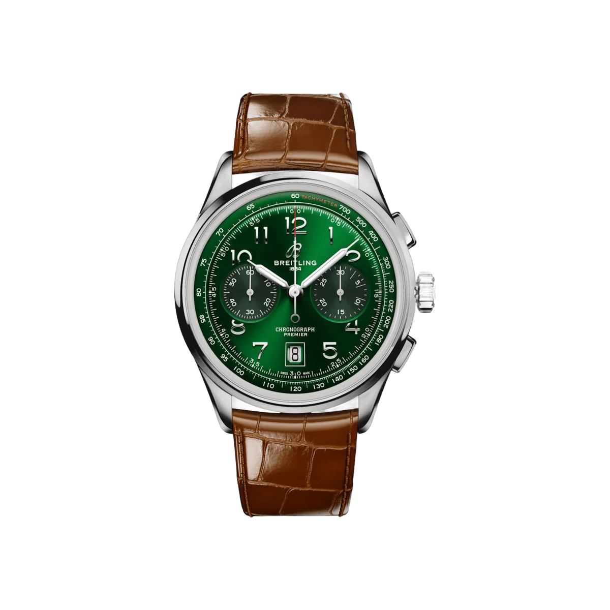 Breitling Premier B01 AB0145371L1P1 Stainless Steel 42mm Green Dial Men's Watch