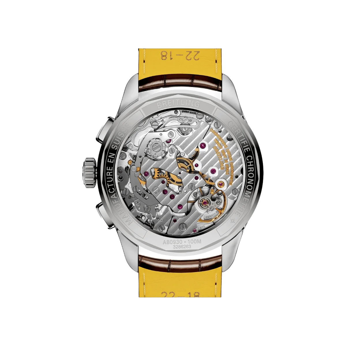 Breitling Premier B09 Chronograph AB0930F51H1P1 40mm Yellow Dial Mens Watch – additional product photo 2