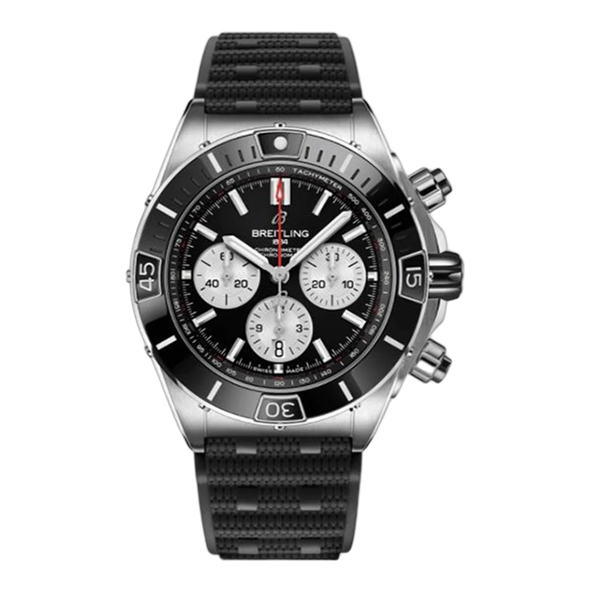 Breitling Super Chronomat B01 44Mm Black Dial Stainless Steel Men's Watch