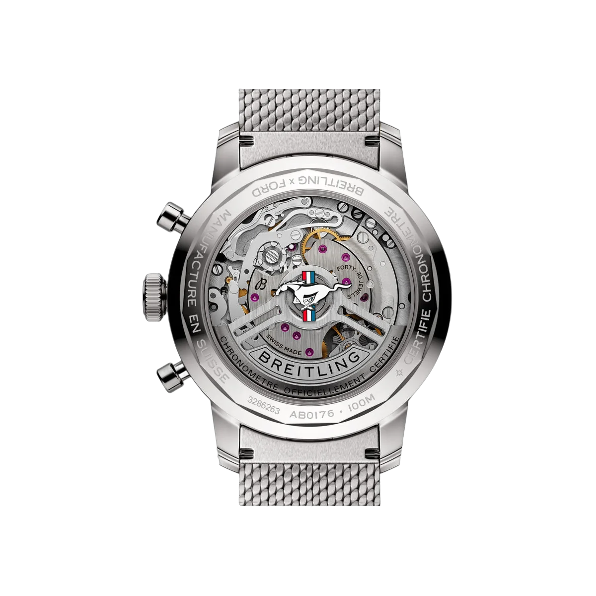 Breitling Top Time B01 Ford Mustang AB01762A1L1A1 Stainless Steel 41mm Green Dial Men's Watch – additional product photo 4