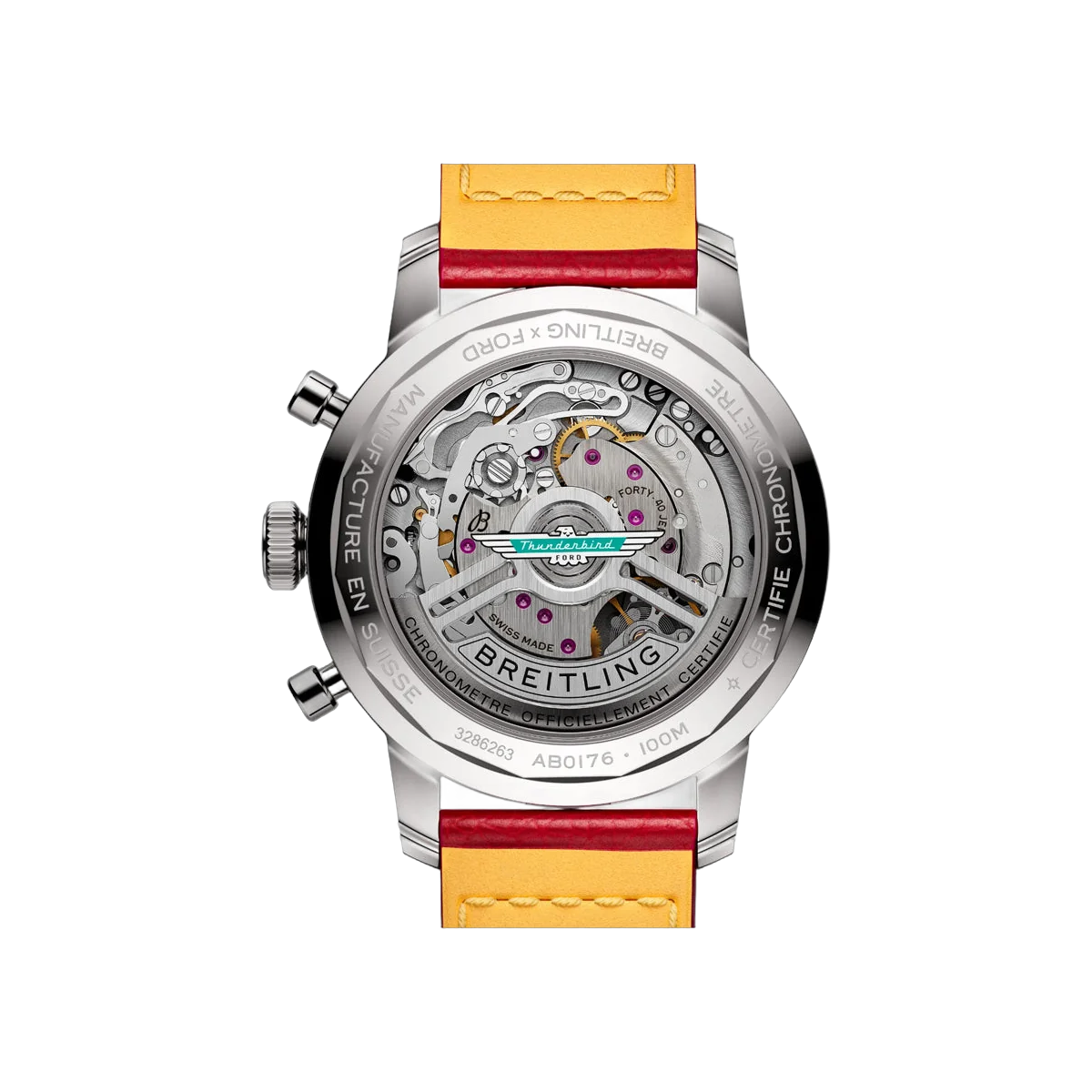 Breitling Top Time B01 Ford Thunderbird AB01766A1A1X1 Stainless Steel 41mm White Dial Men's Watch – additional product photo 4