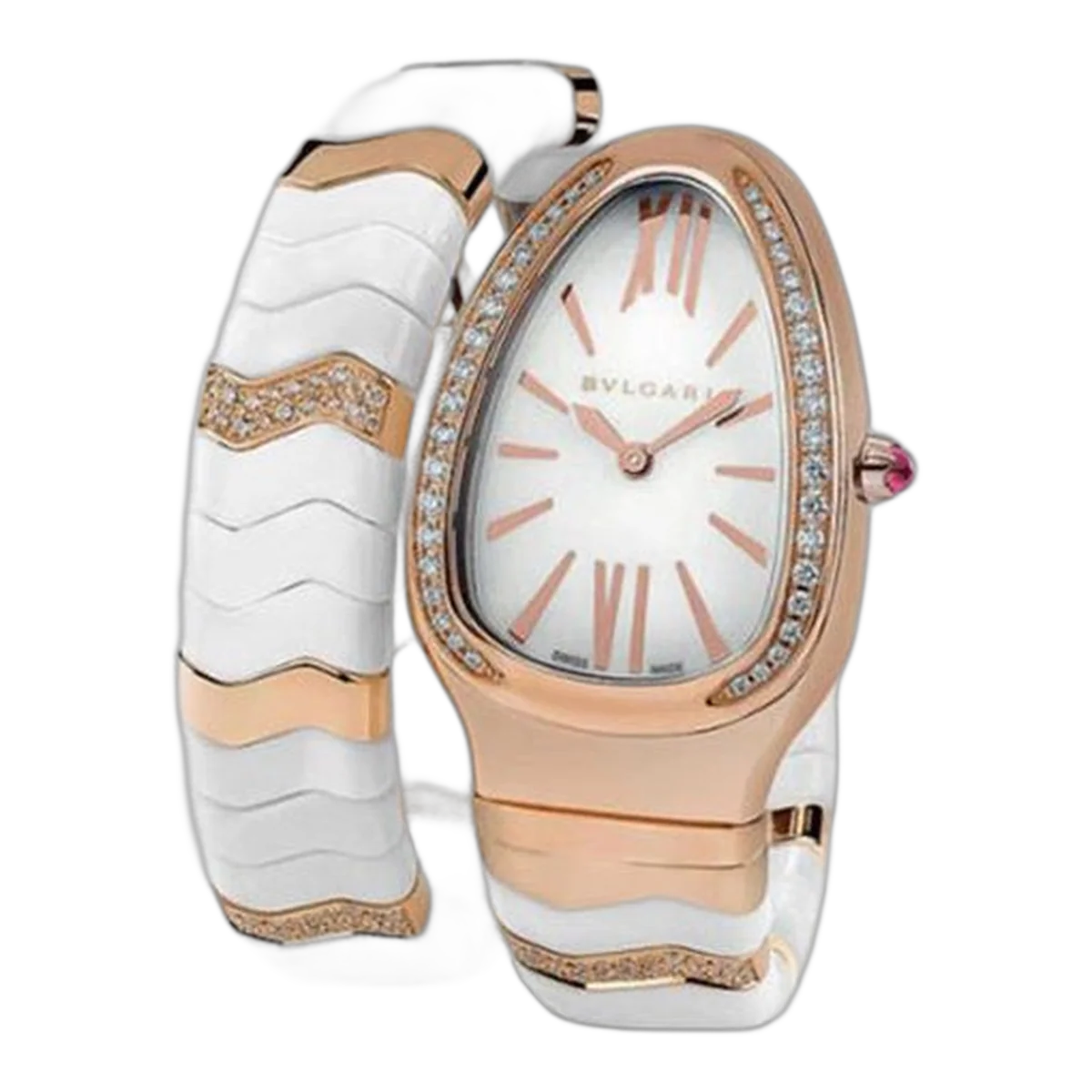 Bulgari Serpenti Spiga 35Mm 18K Rose Gold Ladies' Watch