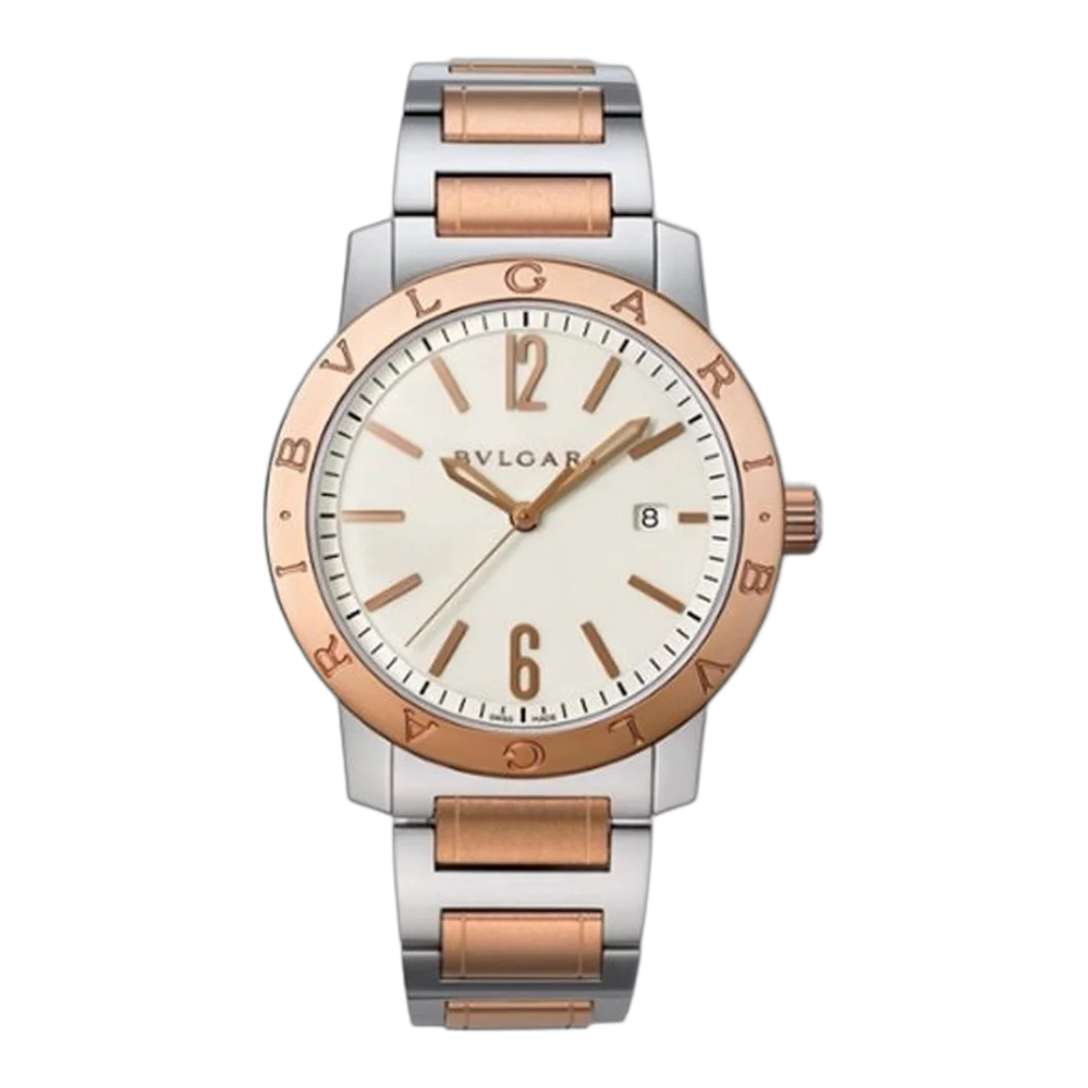 TRẦN HOÀNG ĐÁO Bvlgari 41Mm Off White Dial Lacquered Polished Men's Watch