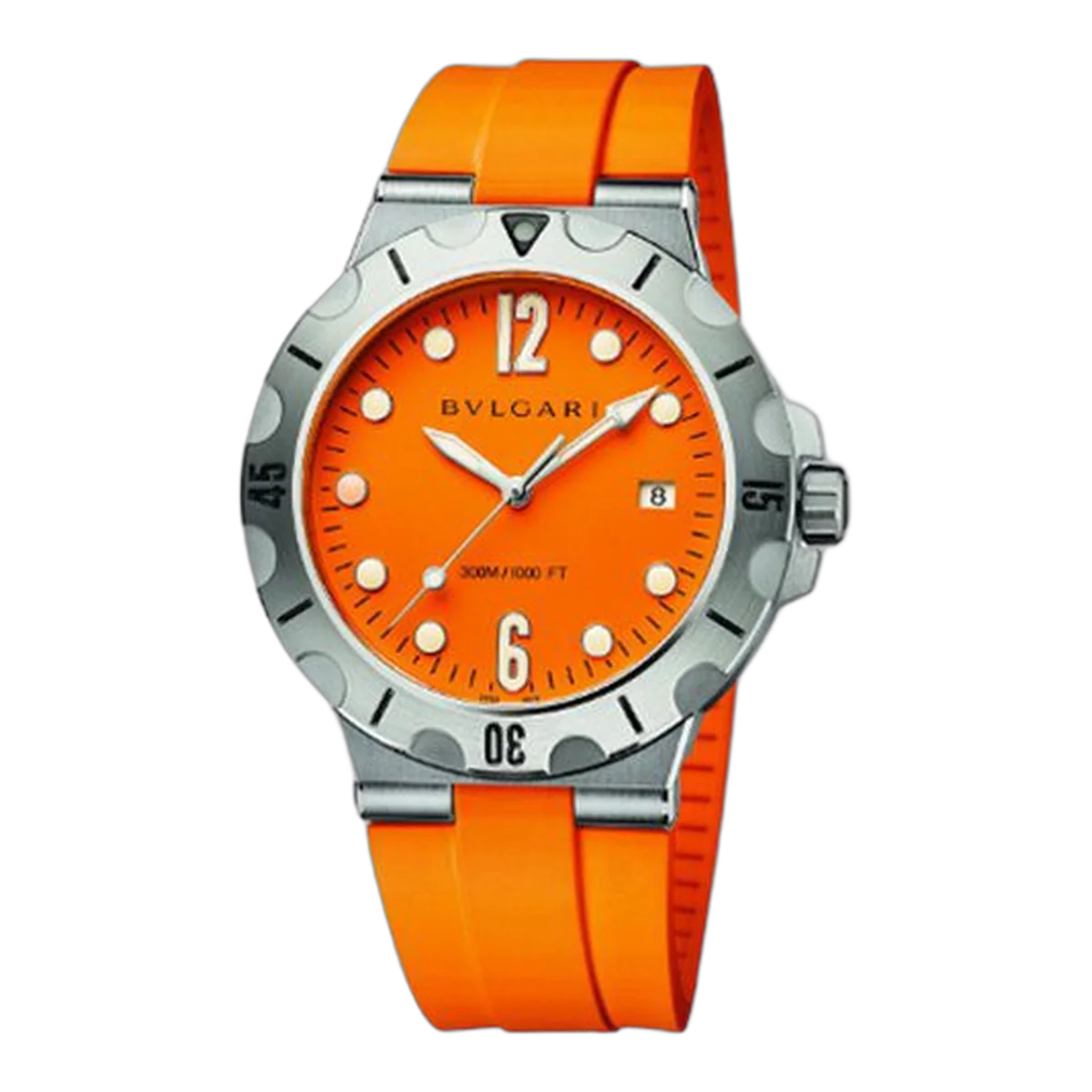 Bvlgari Diagono Scuba Automatic Orange Dial 41Mm Men's Watch