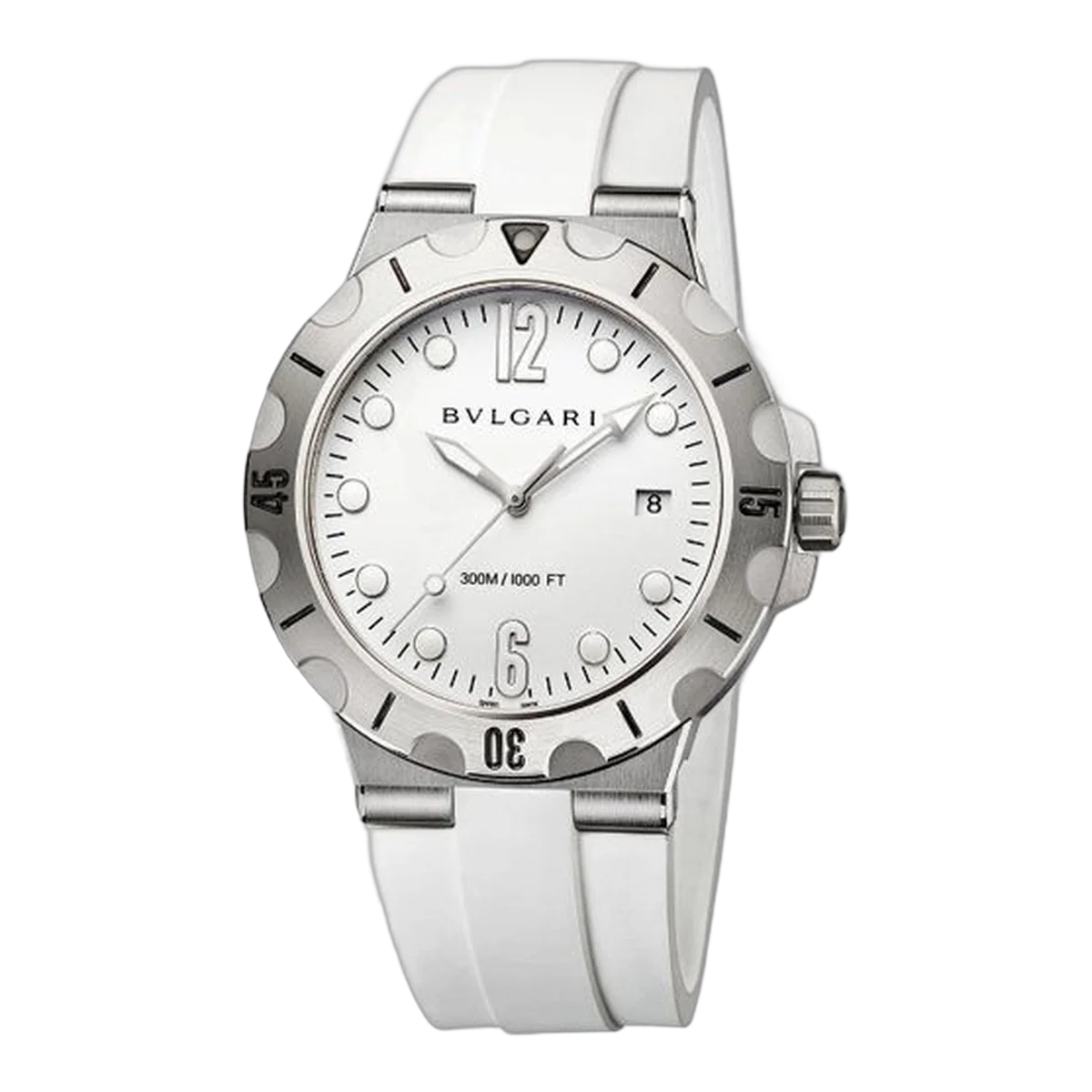 Bvlgari Diagono Scuba White Steel Men's Watch