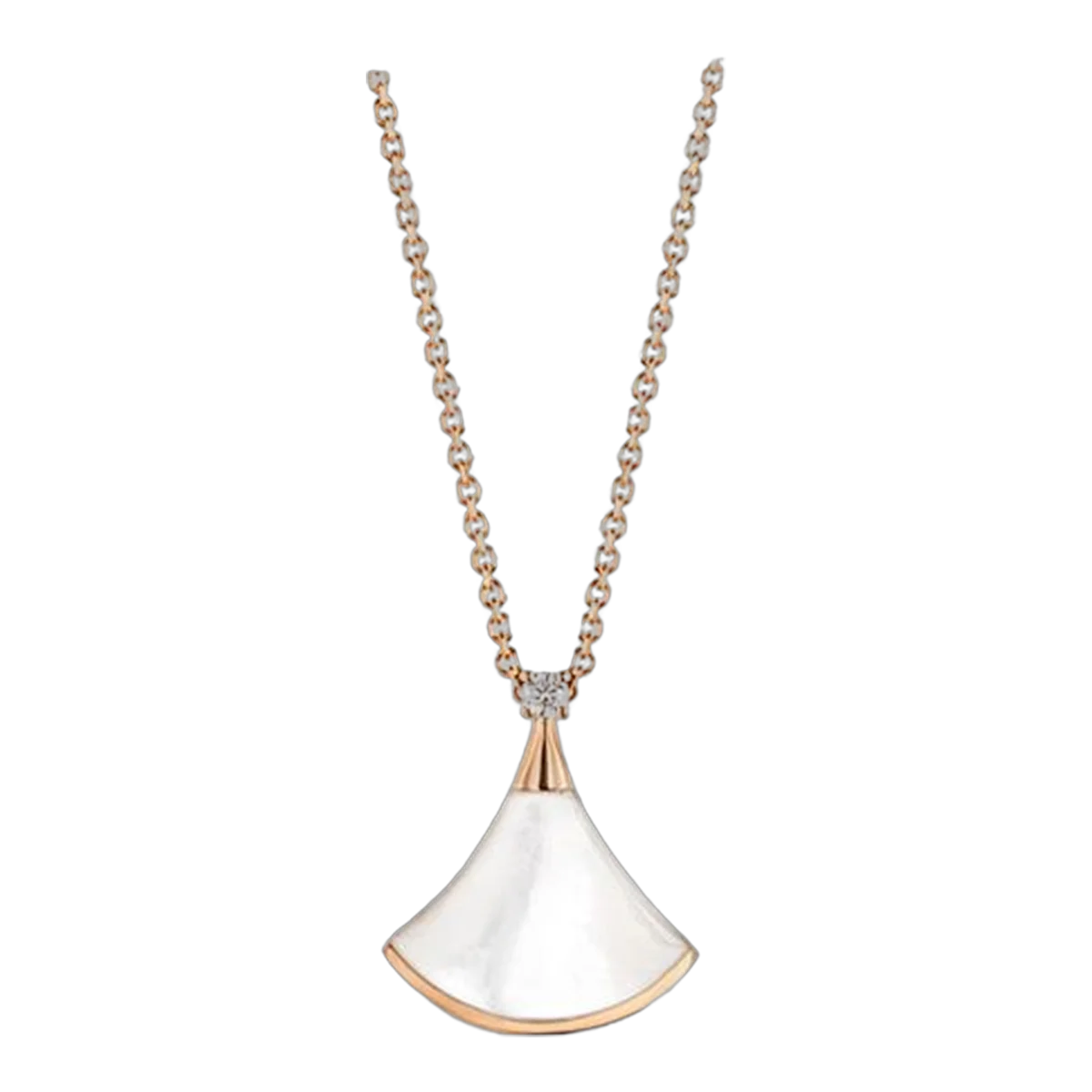 Bvlgari ‘Diva’S Dream Necklace’ In 18Kt Yellow Gold With Diamond And Mother-Of-Pearl Element