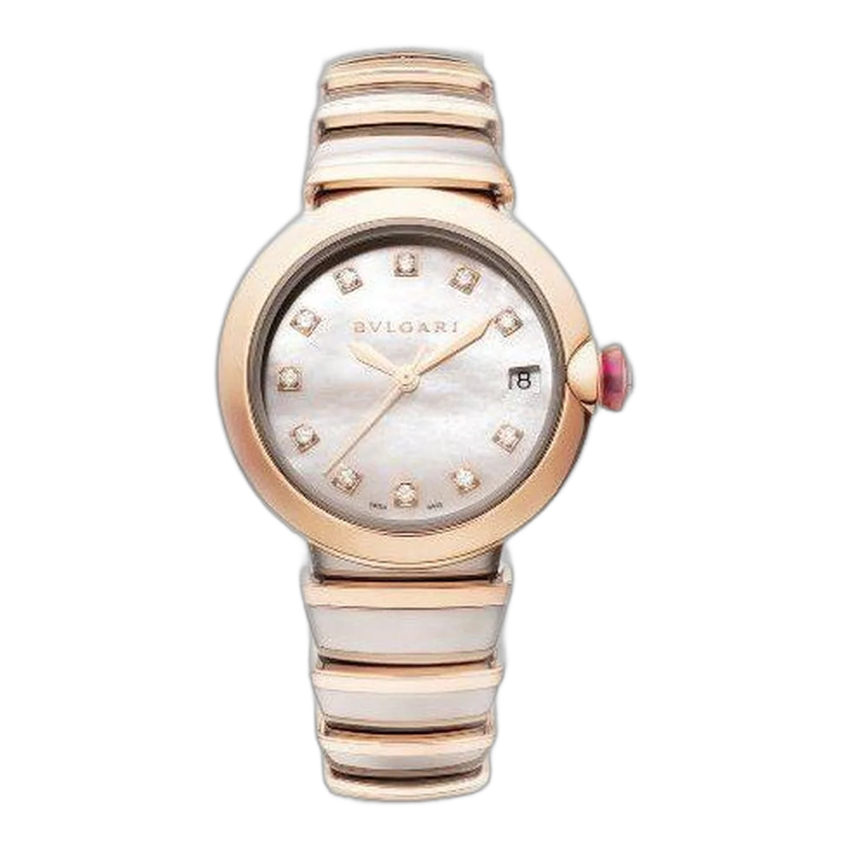Bvlgari Lvcea 33Mm Stainless Steel & 18Kt Rose Gold Ladies Watch