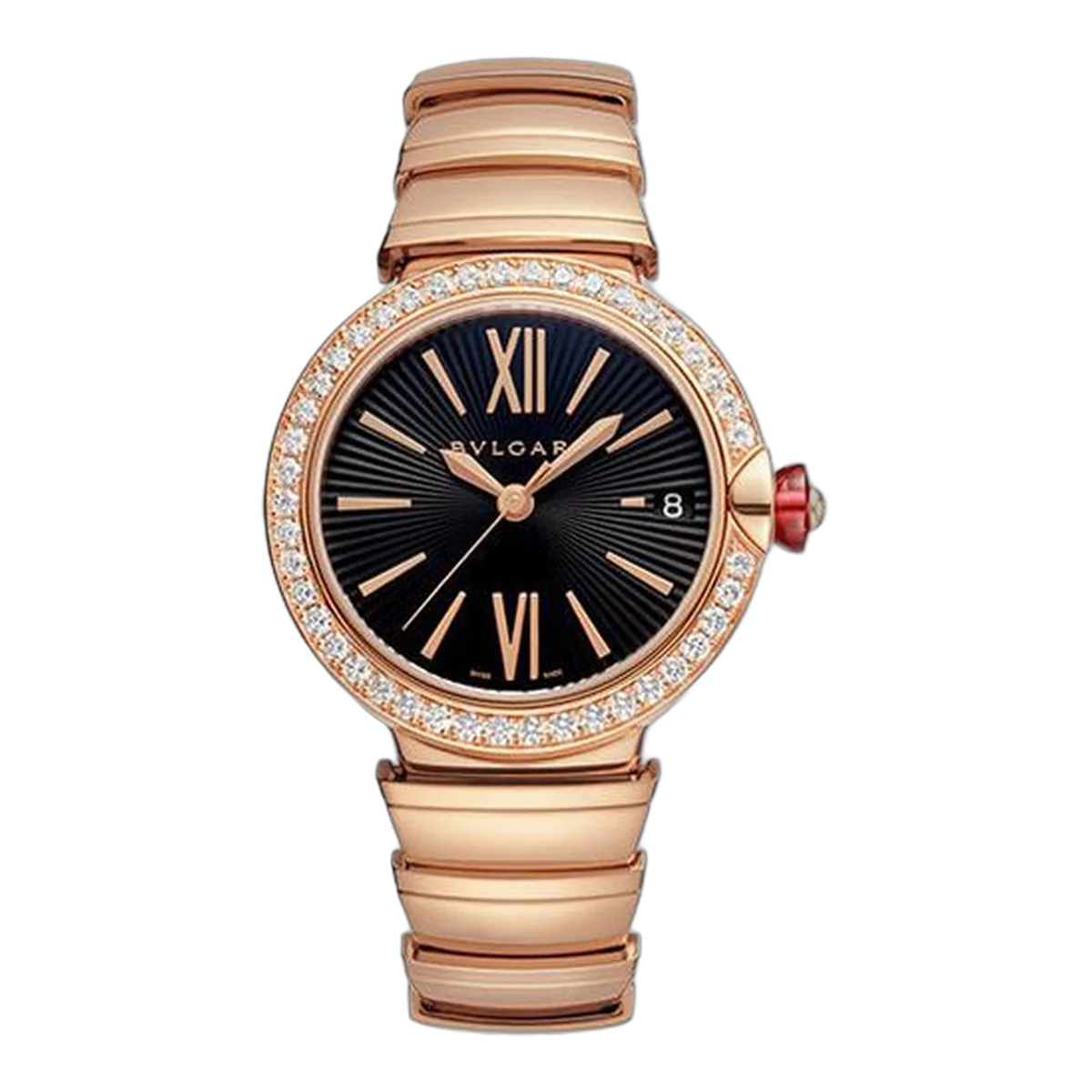 Bvlgari Lvcea Rose Gold And Diamond 33Mm Ladies' Watch