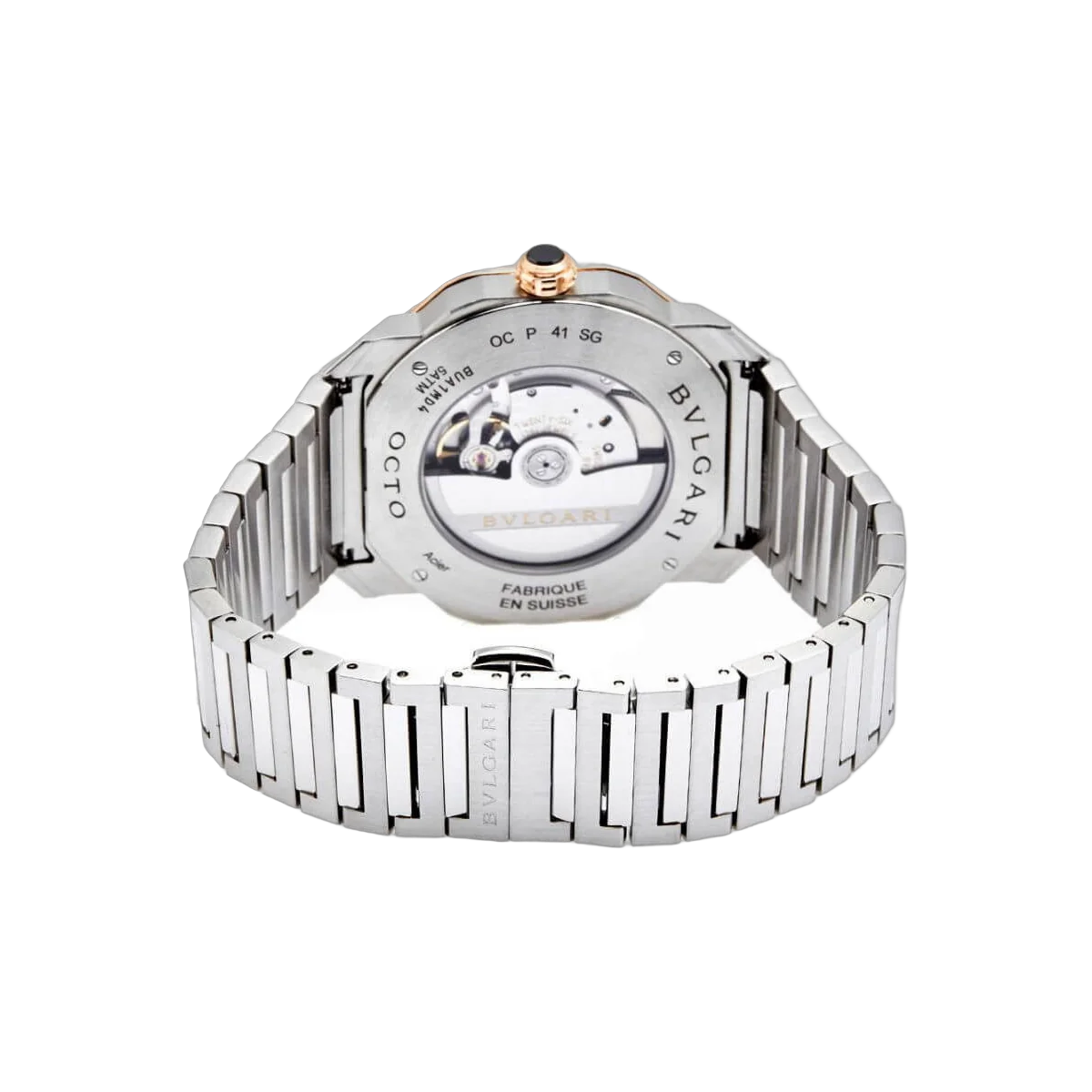 Bvlgari Octa Roma 103083 OC P 41 SG Grey 18k Rose Gold Stainless Steel – additional product photo 2