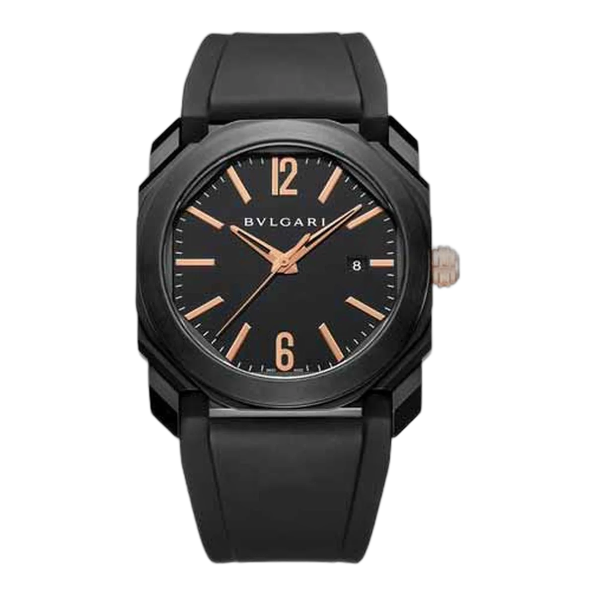 Bvlgari Octo 41Mm Black Steel Men's Watch Ref. 102581