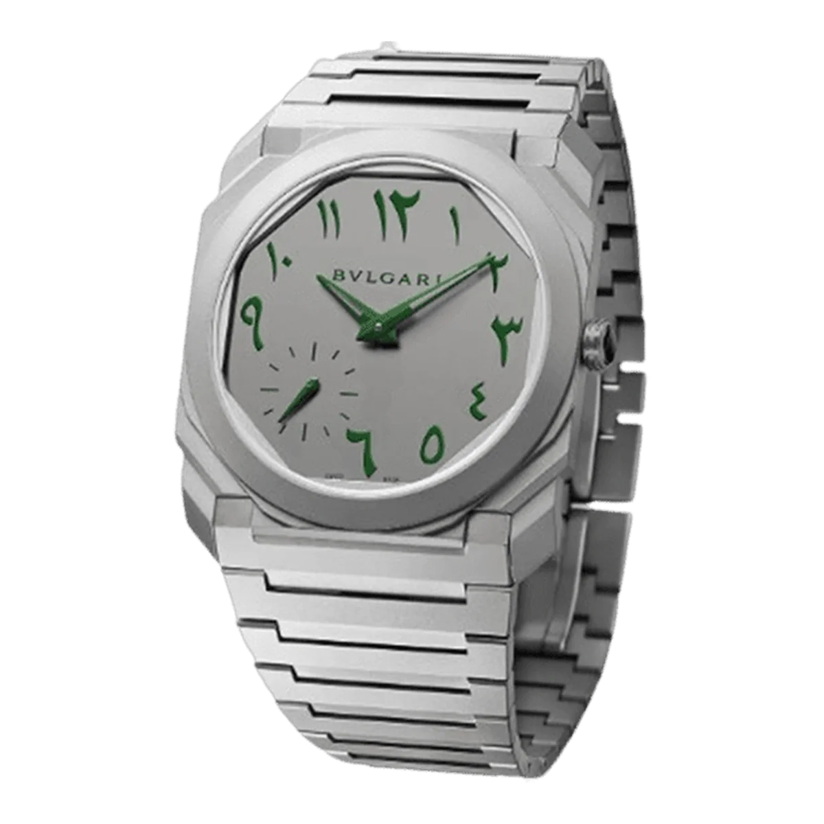 Bvlgari Octo Finissimo 103023 Grey Green Arabic Dial Extra Thin 40Mm Titanium Men's Watch