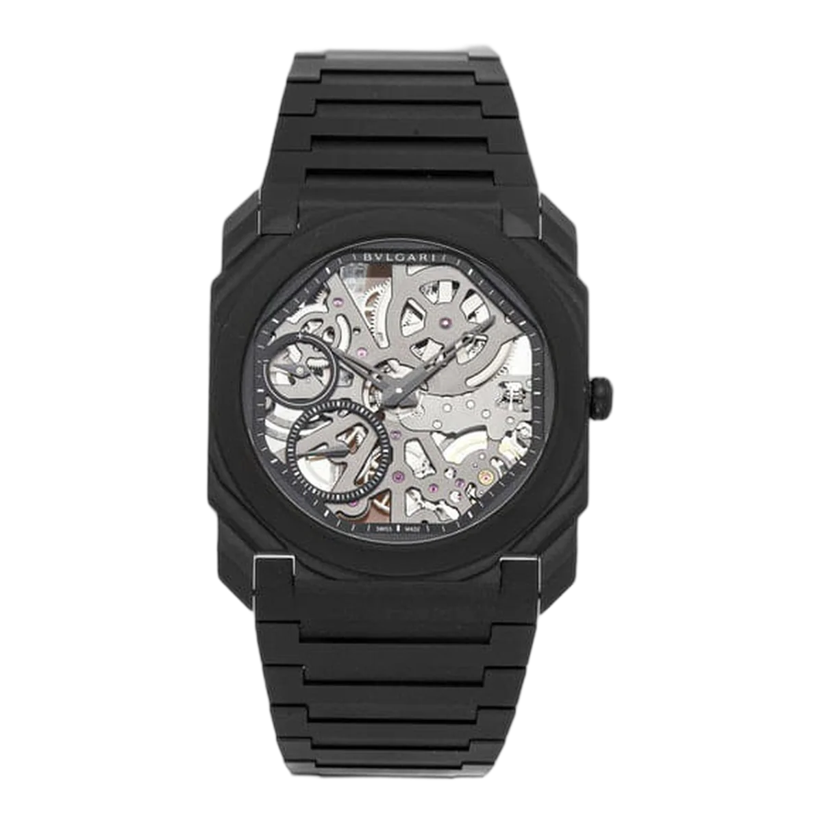 Bvlgari Octo Finissimo 103126 Skeleton Extra Thin 40Mm Black Ceramic Men's Watch
