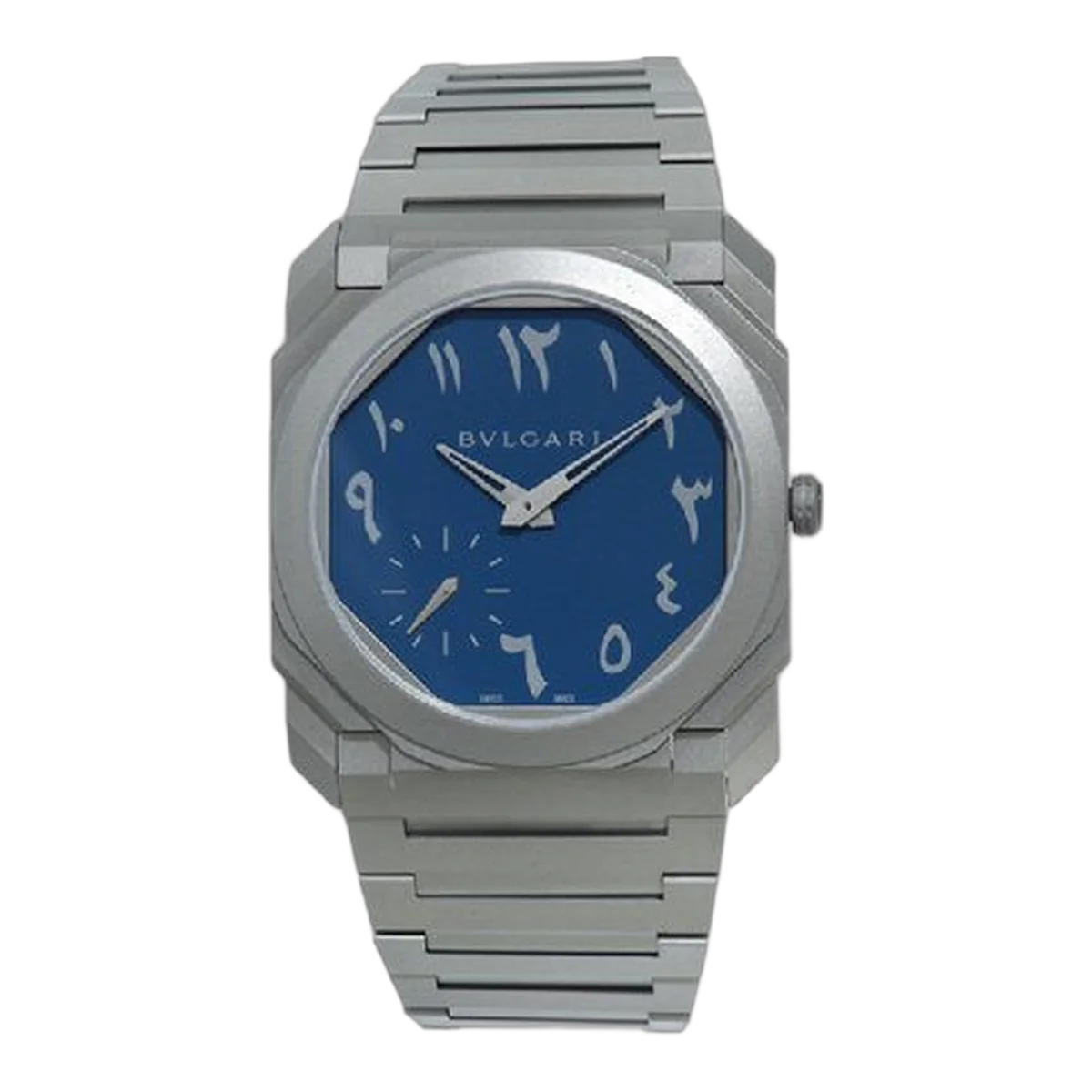 Bvlgari Octo Finissimo Arabic Blue Titanium Men's Watch Ref. 103301