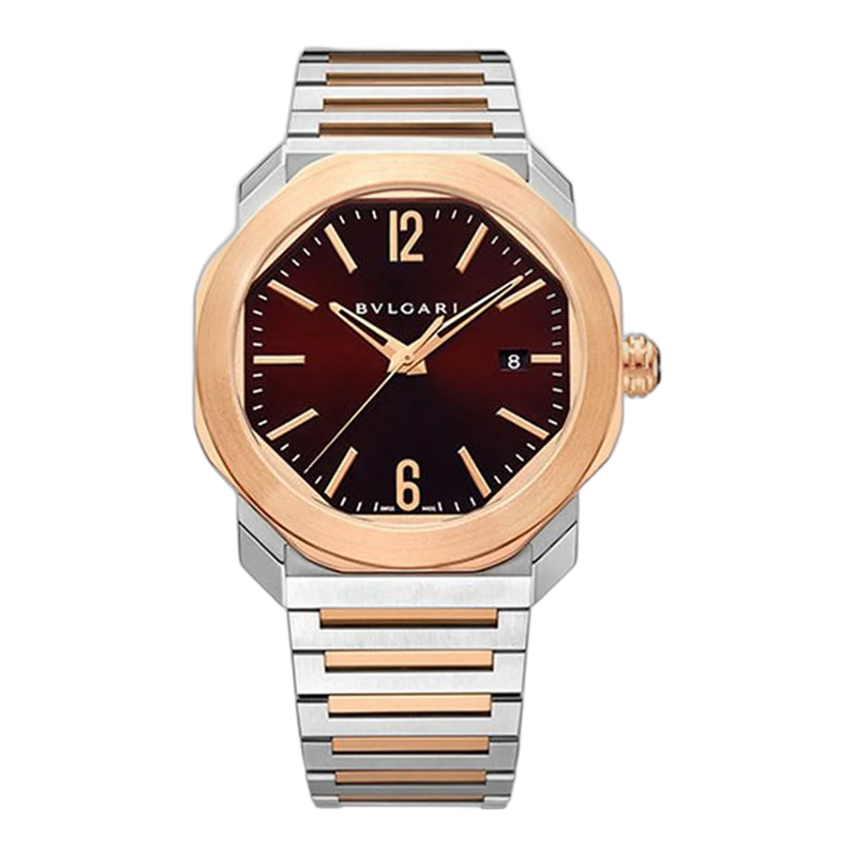 Bvlgari Octo Roma 41Mm Stainless Steel & 18Kt Rose Gold Men's Watch