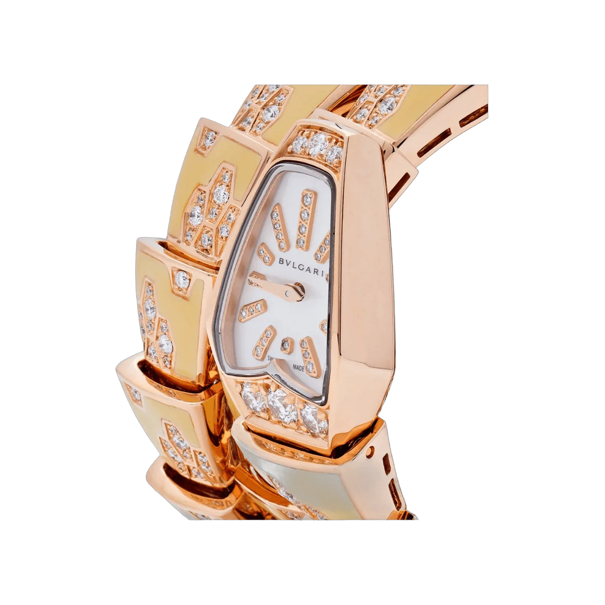 Bvlgari Serpenti 101985 Rose Gold Enamel Double Twirl Scagllie Bracelet MOP Dial – additional product photo 3