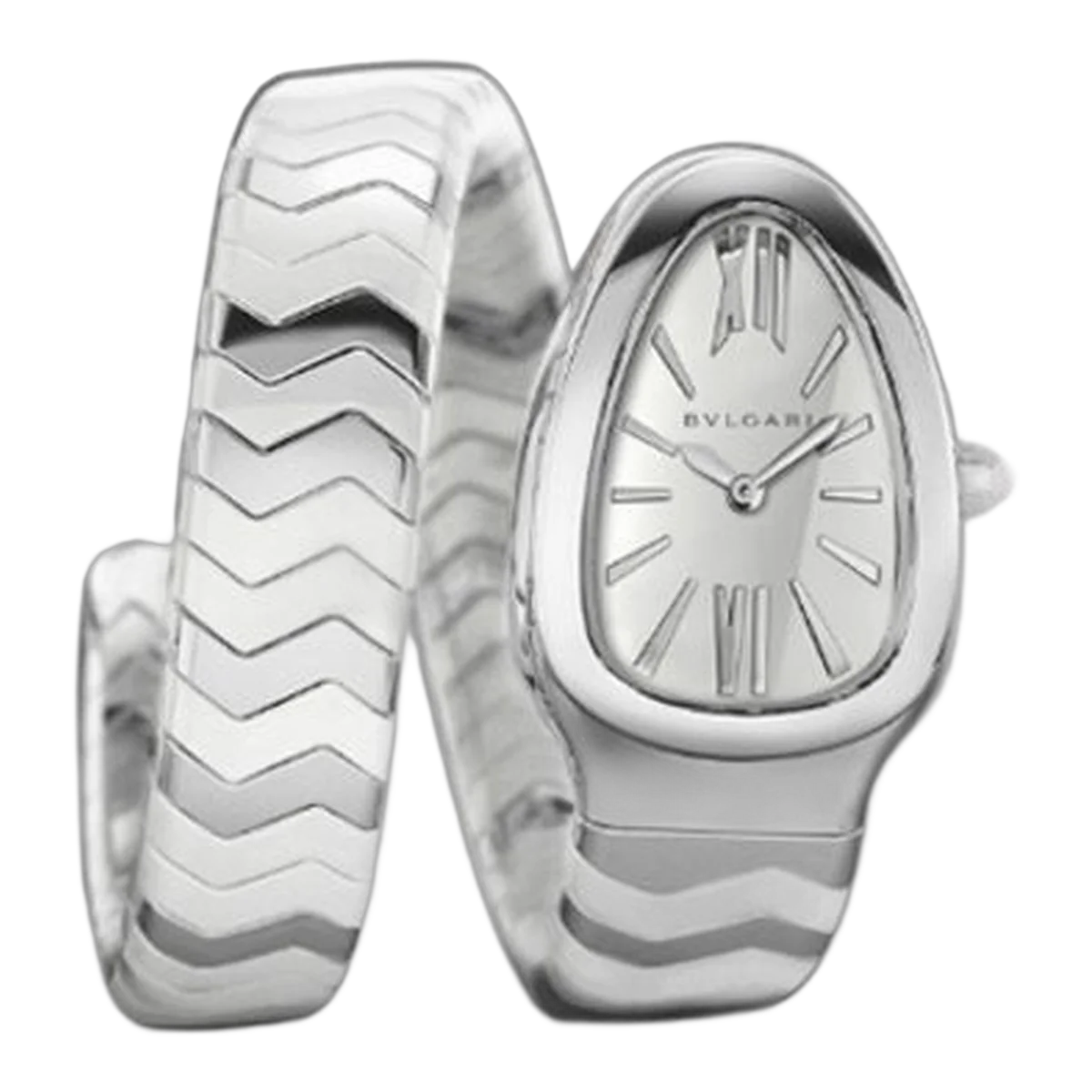 Bvlgari Serpenti Spiga 33Mm Stainless Steel Ladies Watch Ref. 102182