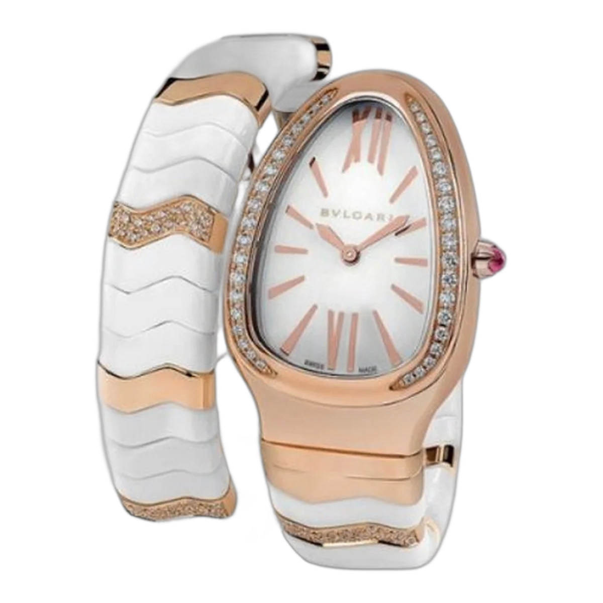 Bvlgari Serpenti Spiga 35Mm 18K Rose Gold Ladies Watch Ref. Spp35Wgdwcgd