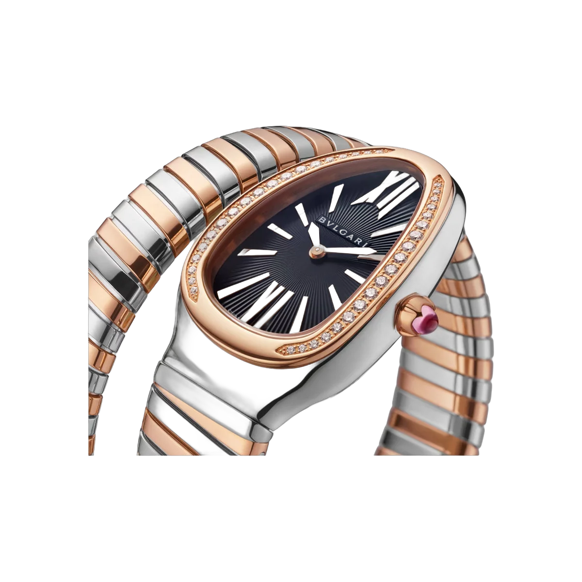 Bvlgari Serpenti Tubogas 102098 Rose Gold & Steel 35mm Black Dial Ladies Watch – additional product photo 3