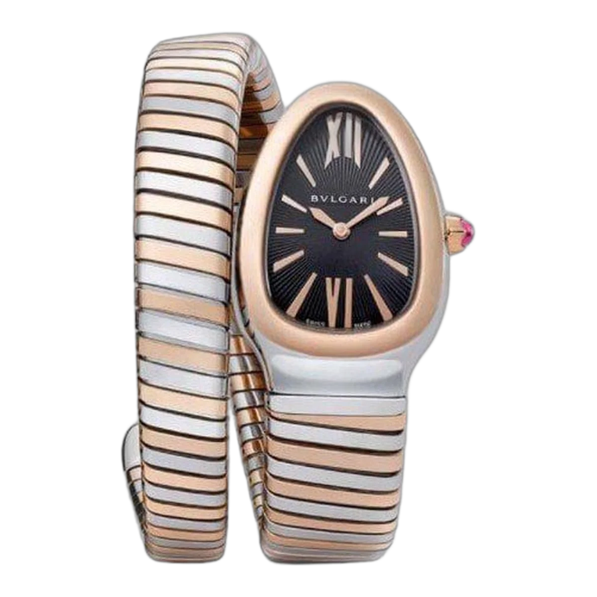 Bvlgari Serpenti Tubogas 102123 Sp35Bspg.1T Quartz 18Kt Rose Gold 35Mm Ladies Watch