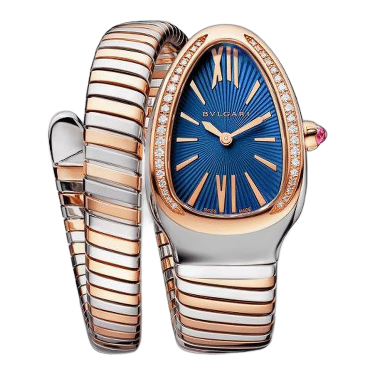 Bvlgari Serpenti Tubogas Blue Dial Ladies' Watch