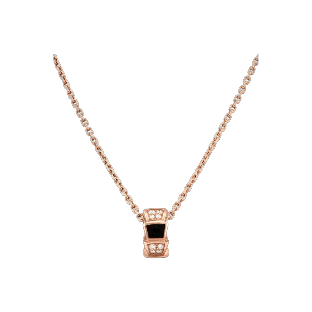 Bvlgari Serpenti Viper 356554 CL858712 18k Rose Gold Pave Diamonds Necklace