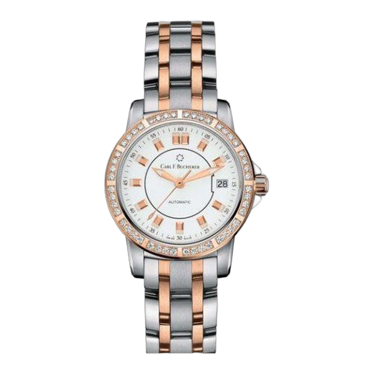 Carl F. Bucherer Patravi Autodate Twotone 27Mm Stainless Steel Ladies Watch
