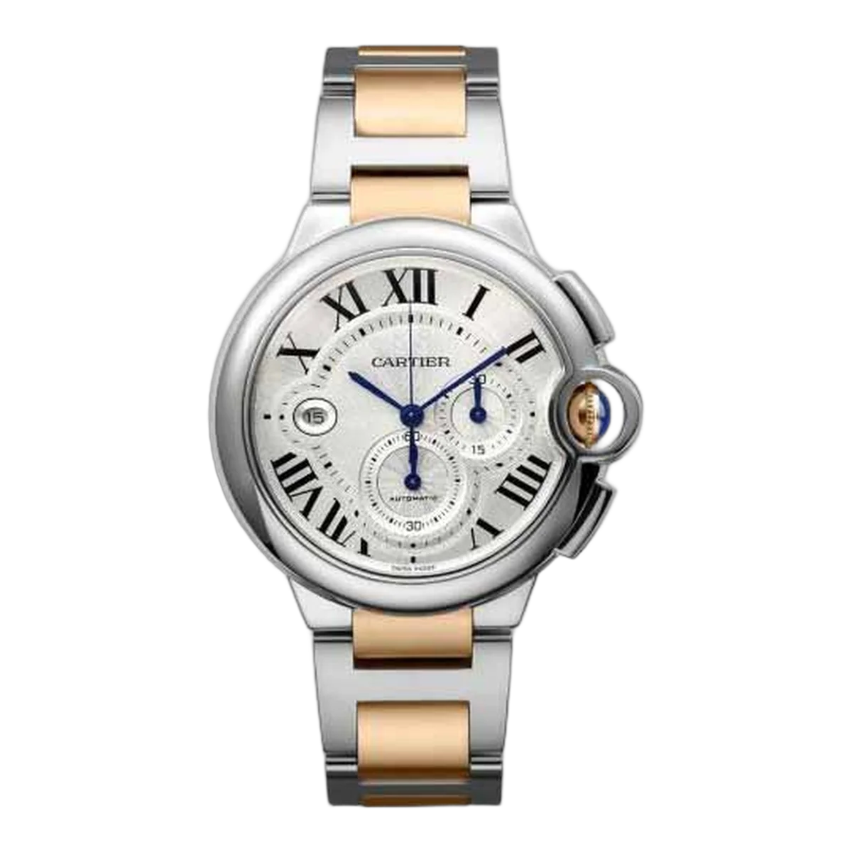 Cartier Ballon Bleu Chronograph 44Mm Stainless Steel &Amp; 18Kt Rose Gold Men's Watch