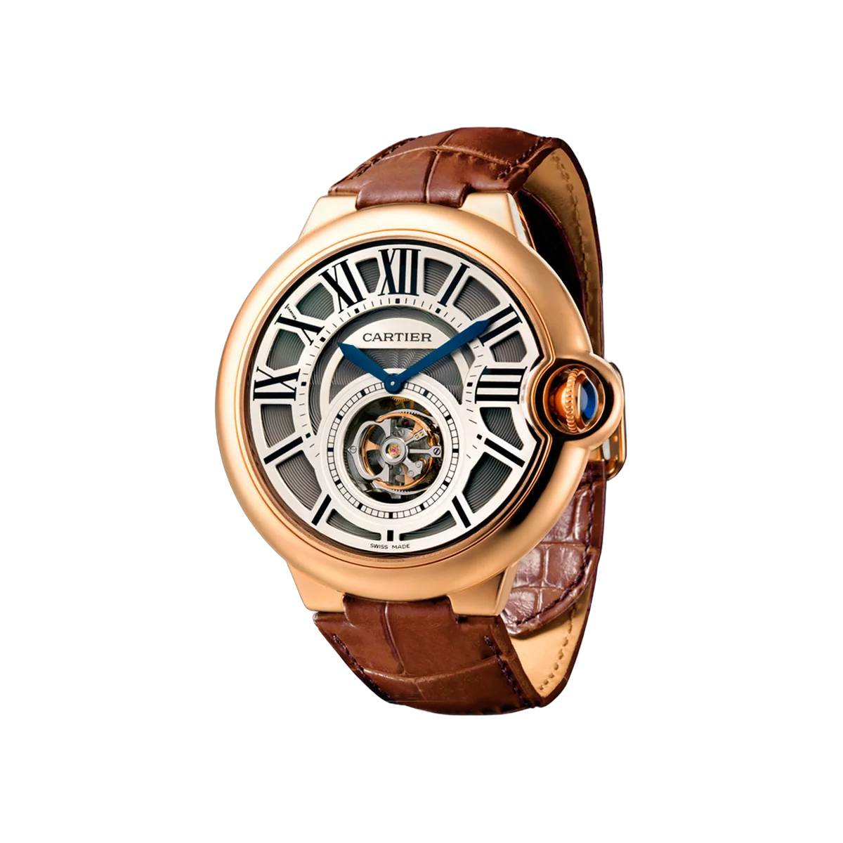 Cartier Ballon Bleu W6920001 Rose Gold 46mm Skeleton Dial Men's Watch – additional product photo 2