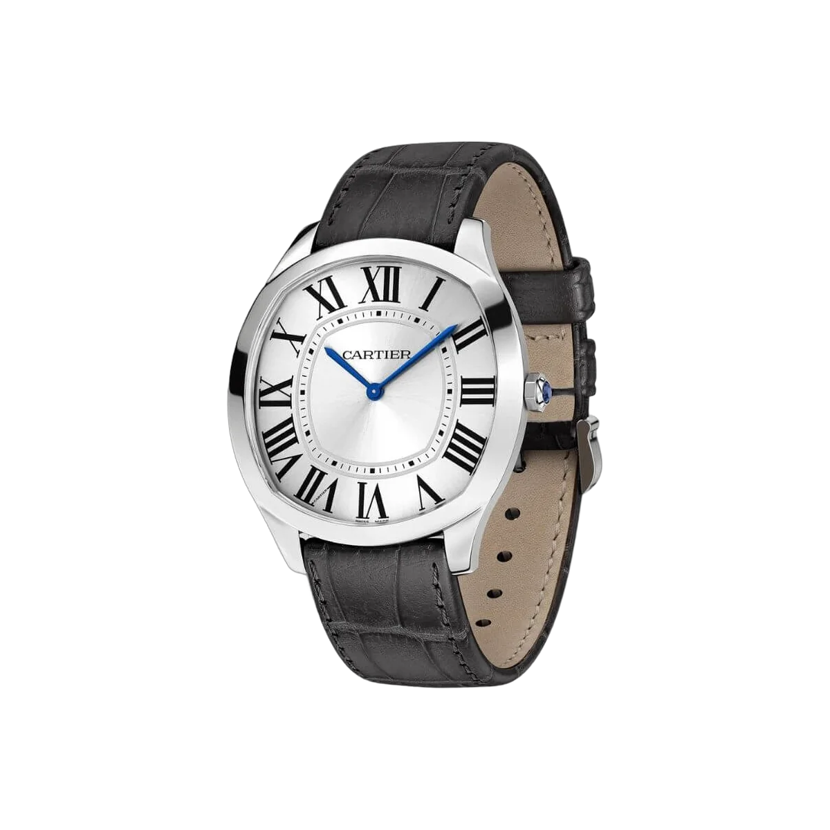 Cartier Drive De Cartier WGNM0007 Extra Flat 18Kt White Gold Silver Dial Men's Watch – additional product photo 4