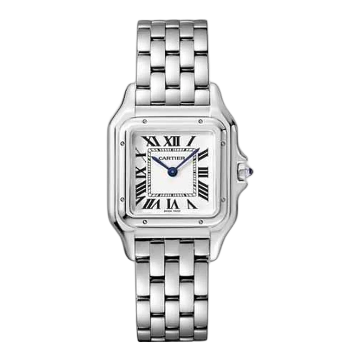 Cartier Panthere De Cartier Wspn0007 White Roman Dial Medium 27Mm X 37Mm Stainless Steel Ladies Watch