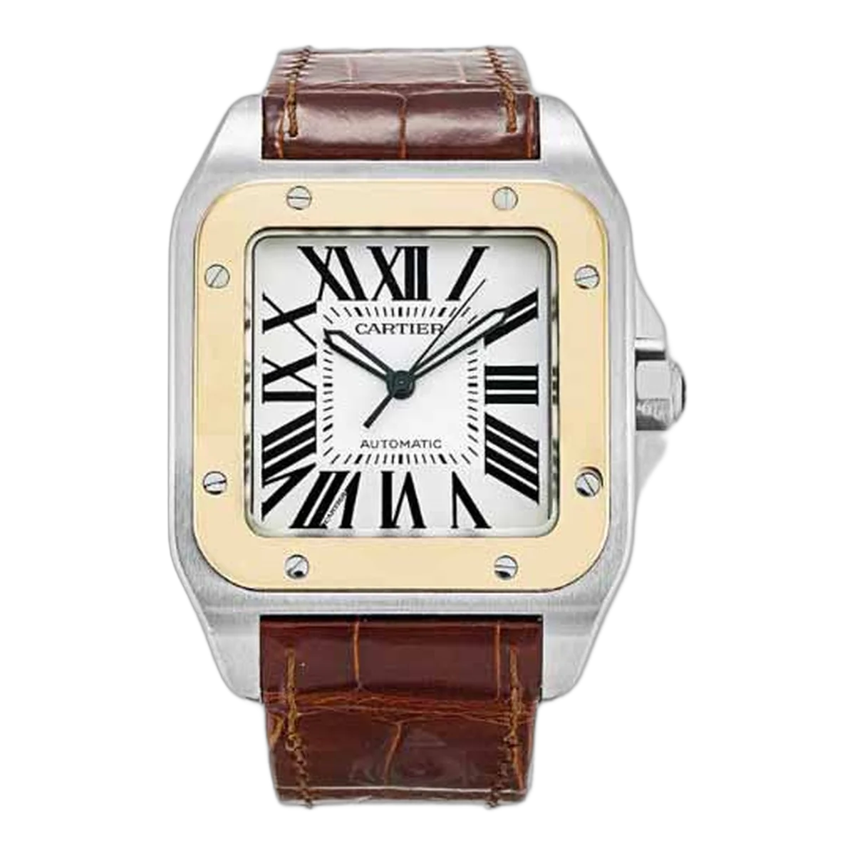 Cartier Santos 38Mm 18Kt Yellow Gold &Amp; Stainless Steel Men's Watch