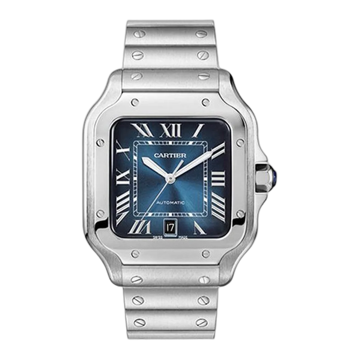 Cartier Santos De Cartier Wssa0030 Blue Dial Large Model 39.8Mm Stainless Steel Men's Watch