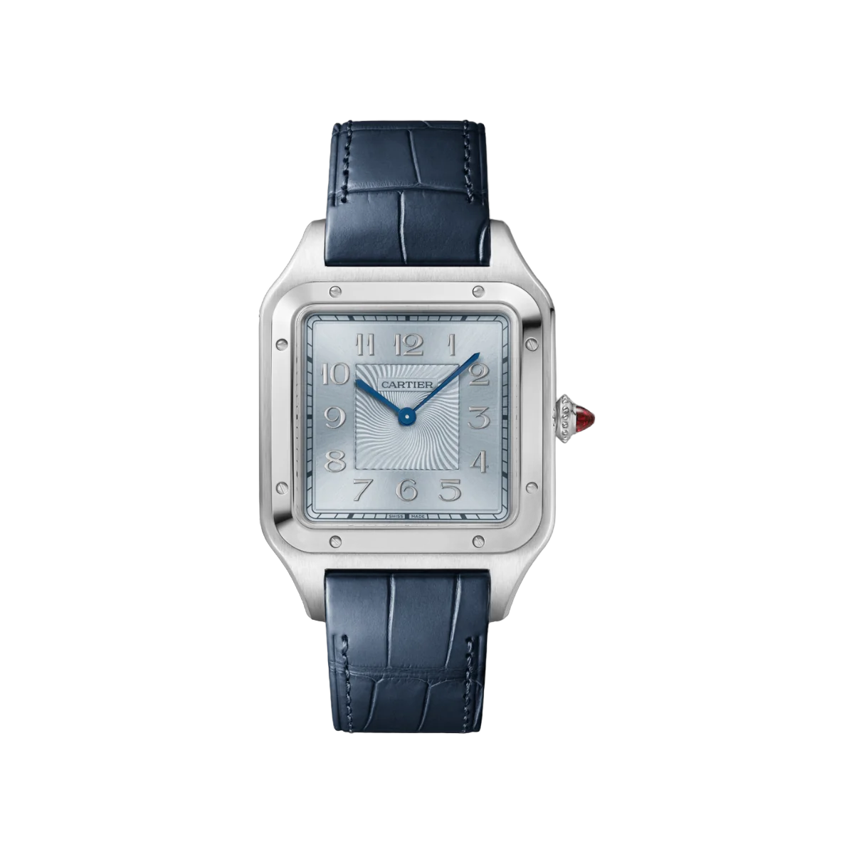 Cartier Santos Dumont CRWGSA0048 Platinum 46mm Blue Dial Mens Watch