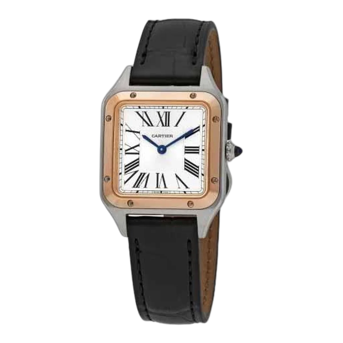 Cartier Santos Dumont Small 27.5Mm X 38Mm Stainless Steel/18K Rose Gold Ladies Watch