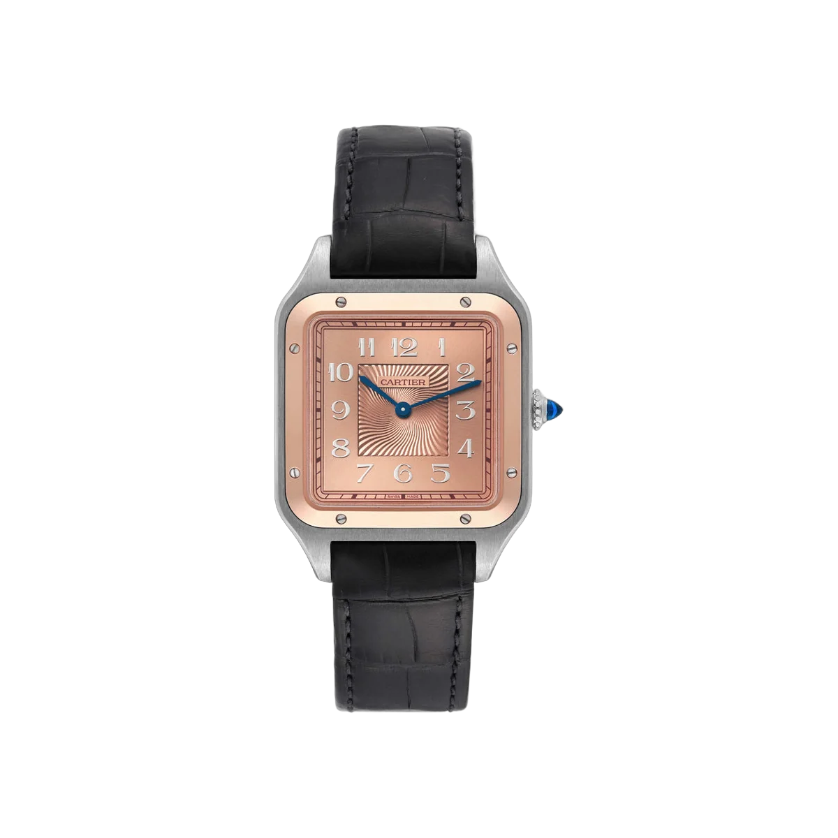 Cartier Santos Dumont W2SA0025 Steel & Rose Gold 33.9mm Salmon Dial Limited Edition Men's Watch