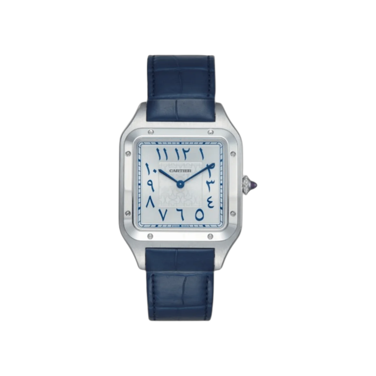 Cartier Santos Dumont WGSA0086 Middle East Edition 200 Pieces Platinum 46mm Silver Dial Mens Watch