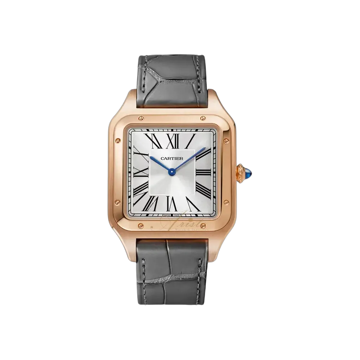 Cartier Santos Dumont XL WGSA0032 Rose Gold 46.6mm Silver Dial Men's Watch