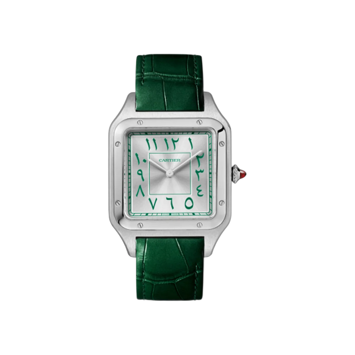 Cartier Santos Dumont XL WGSA0060 Platinum Middle East Limited Edition 46.6mm Silver Dial Men's Watch