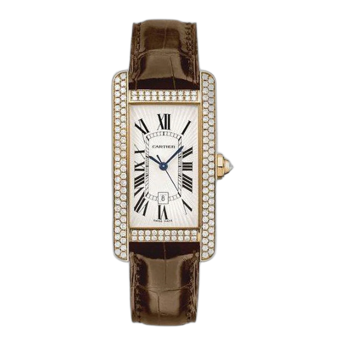 Cartier Tank Americaine 18Kt Rose Gold 41.4Mm X 22.6Mm Ladies Watch