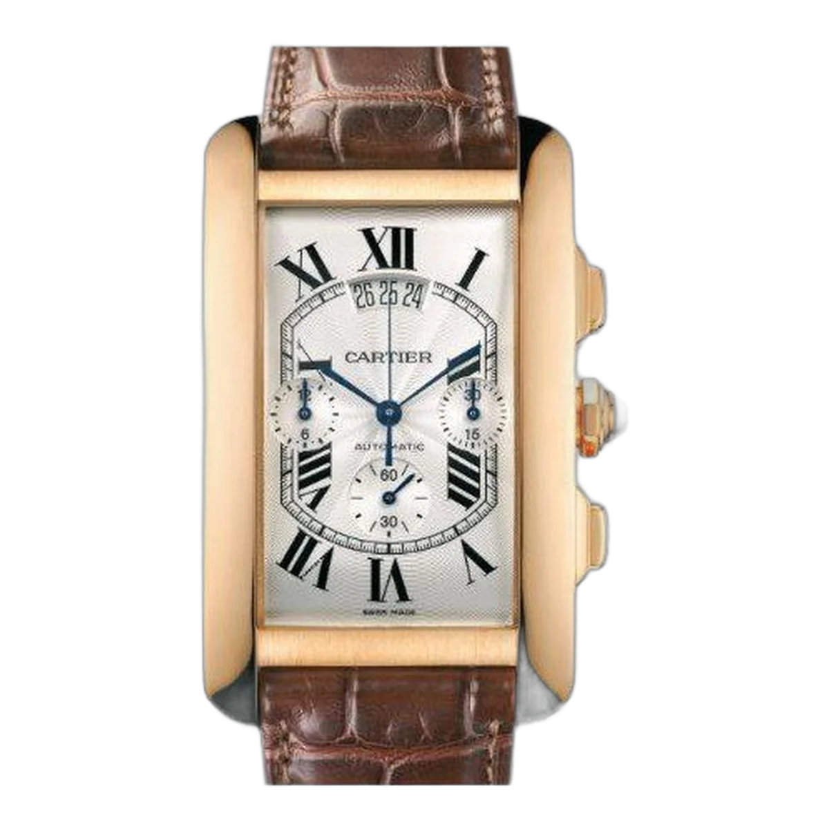 Cartier Tank Americaine 18Kt Rose Gold Men's Watch