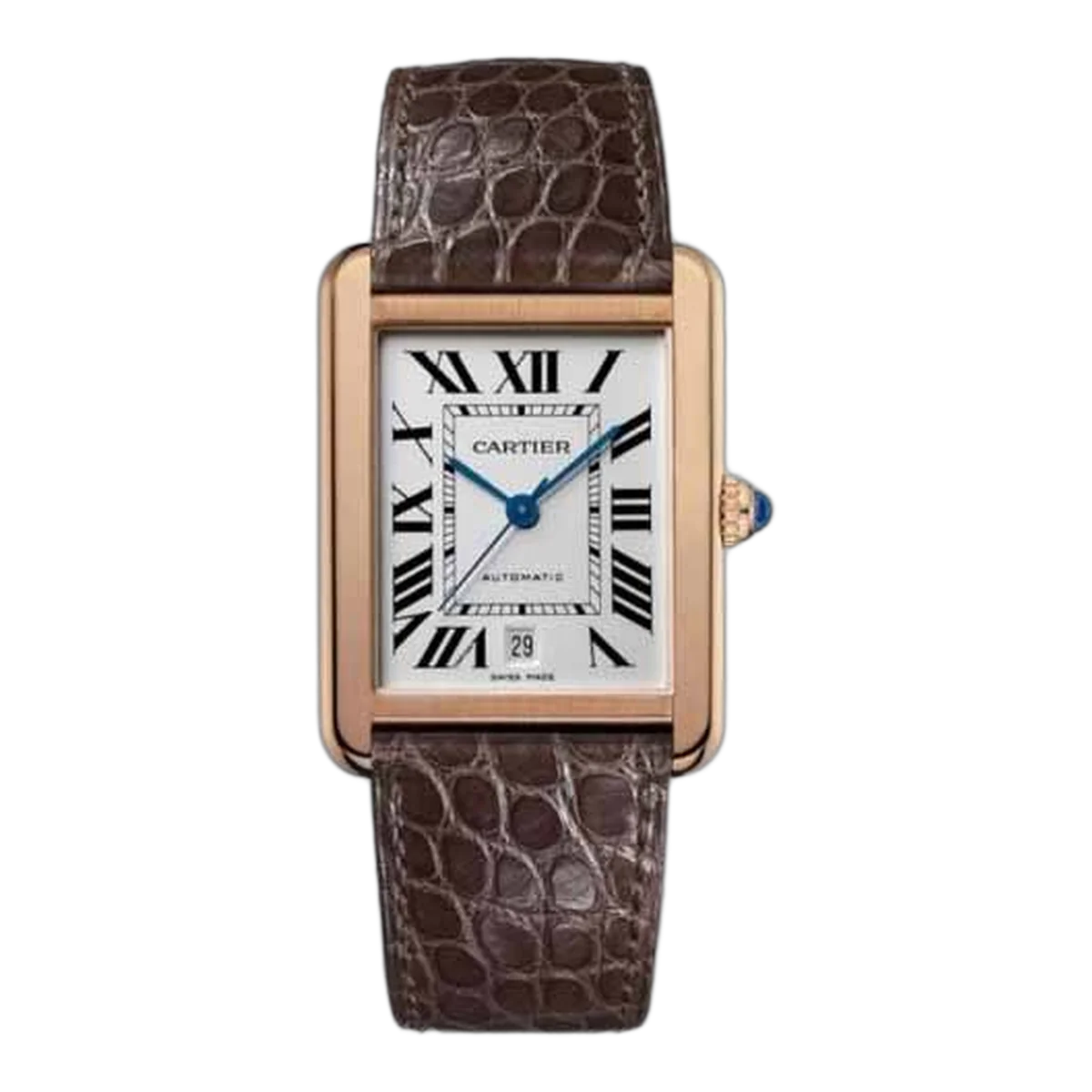 Cartier Tank Solo Extra Large Model 18Kt Rose Gold Men's Watch