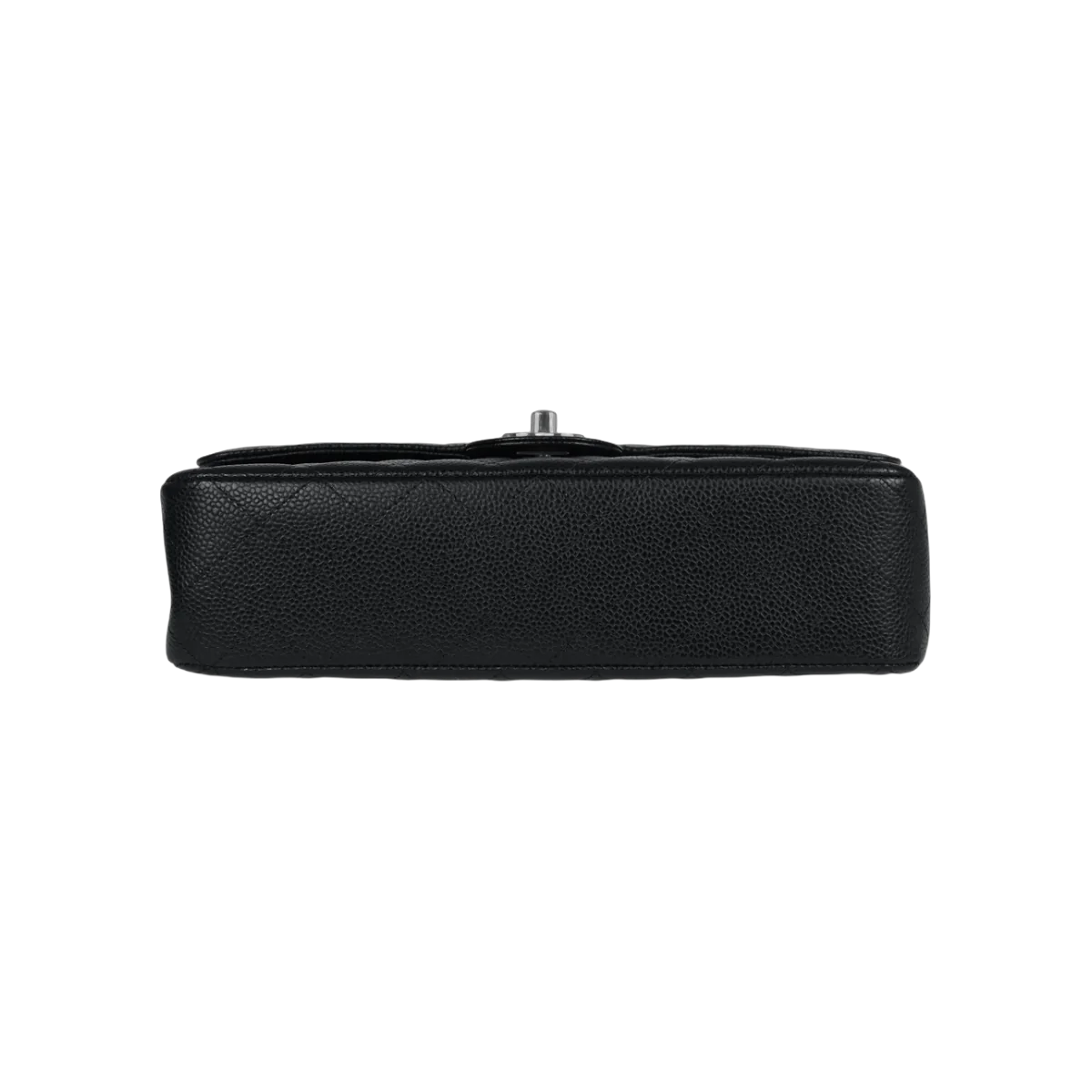 Chanel Classic Black Caviar Quilted Medium Double Flap Silver HW Handbag – additional product photo 3