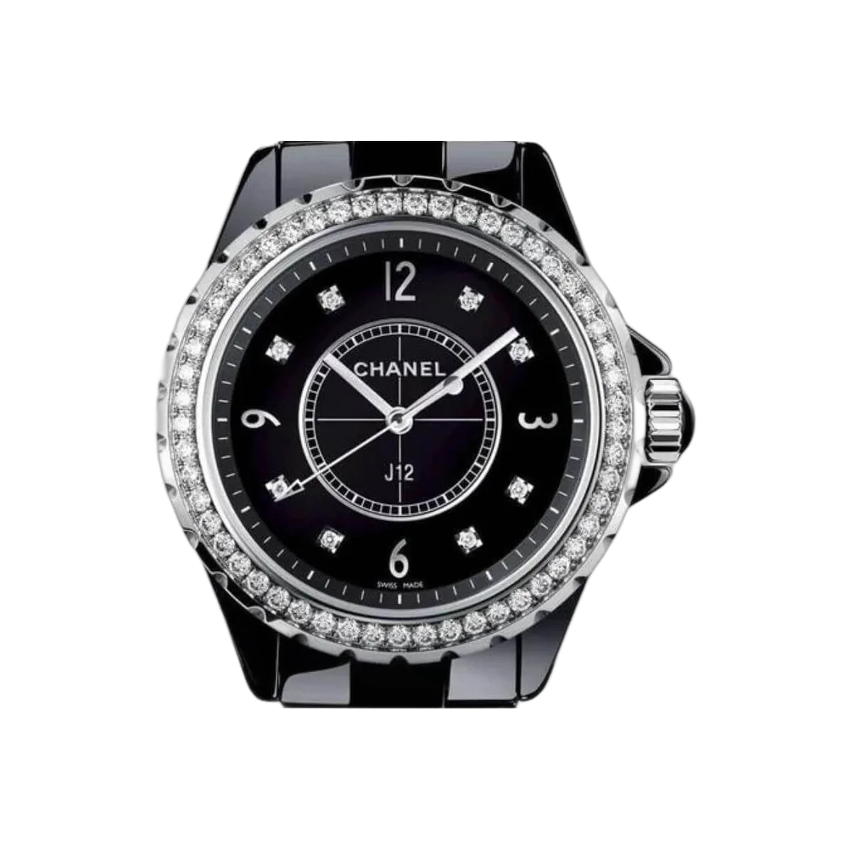 Chanel J12 Quartz H3108 Black Ceramic Diamond bezel 33mm Ladies Watch – additional product photo 2