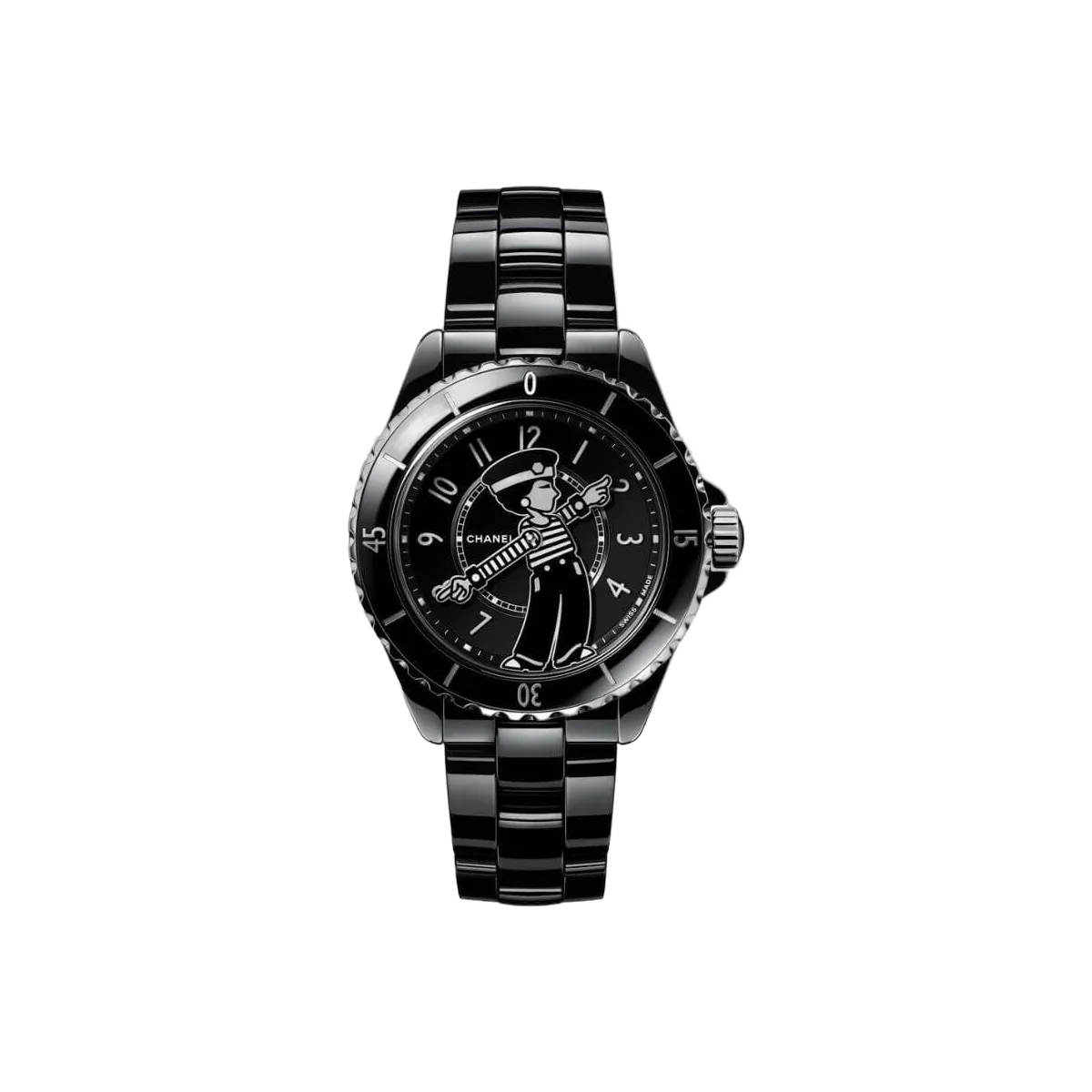 Chanel Mademoiselle J12 H7609 LA Pausa Black Ceramic 38mm