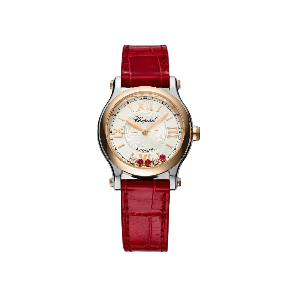 Chopard Happy Sport 278573-6026 Steel & Rose Gold 30mm Silver Dial Ladies Watch
