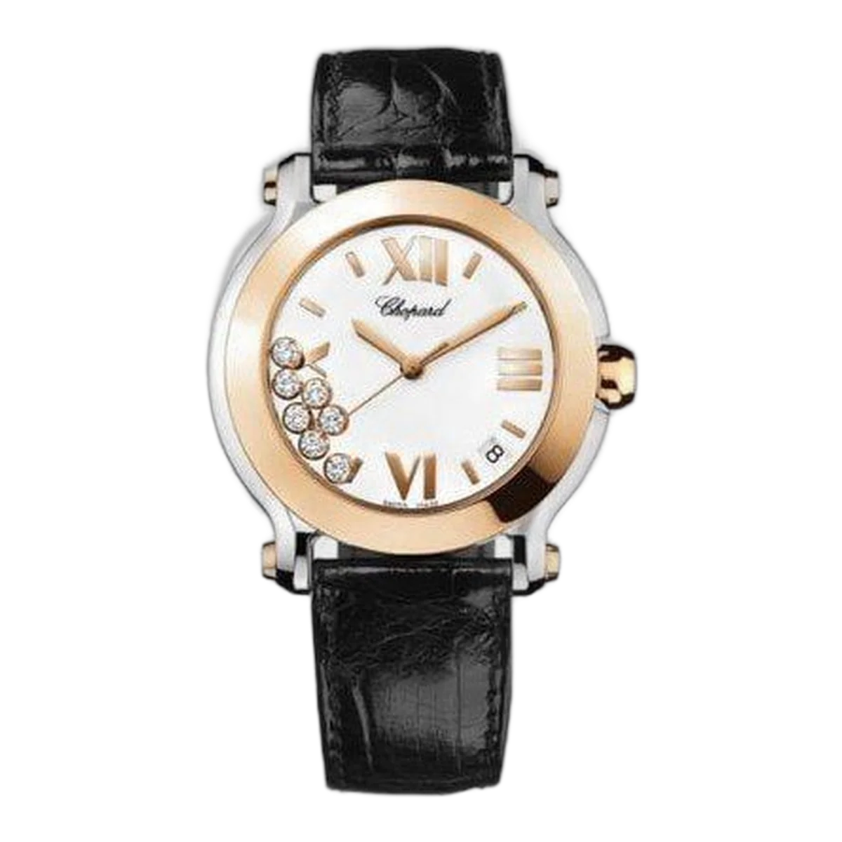 Chopard Happy Sport Stainless Steel & 18Kt Rose Gold 36Mm Ladies Watch