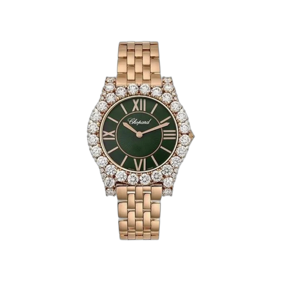 Chopard L' Heure Du Diamant 109419-5413 Round Medium Green Dial