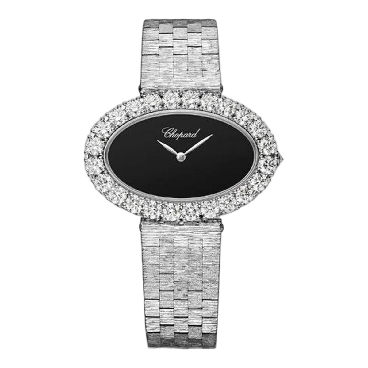 Chopard L'Heure Du Diamant Medium Oval Quartz 18K White Gold Ladies' Watch