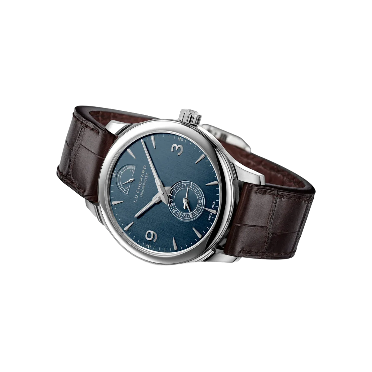 Chopard L.U.C Quattro 161926-1002 White Gold 43mm Galvanic Gray Blue Dial Men's Watch – additional product photo 3