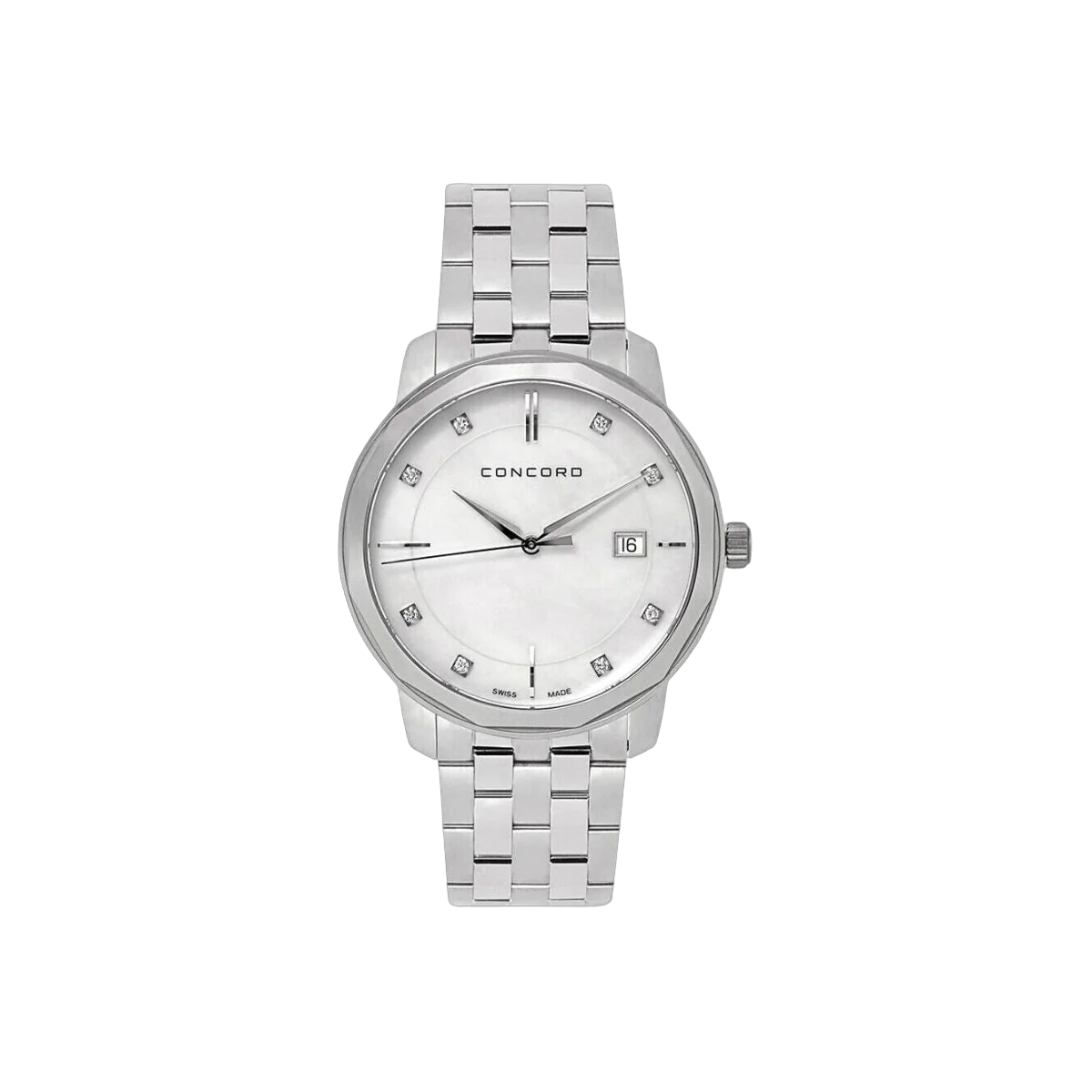 Concord Bennington 0320484 Quartz Silver Diamond Dial 40mm Men's Watch